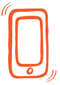 picto telephone orange